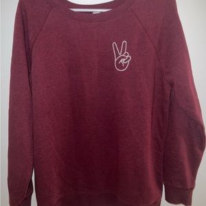 Peace sign crewneck